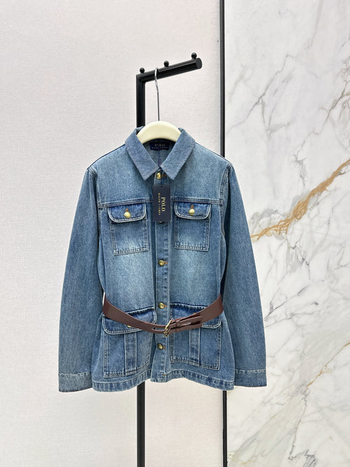 Vintage distressed denim jacket