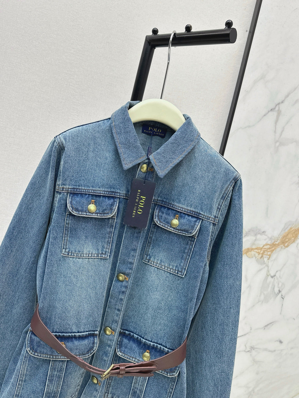 Vintage distressed denim jacket