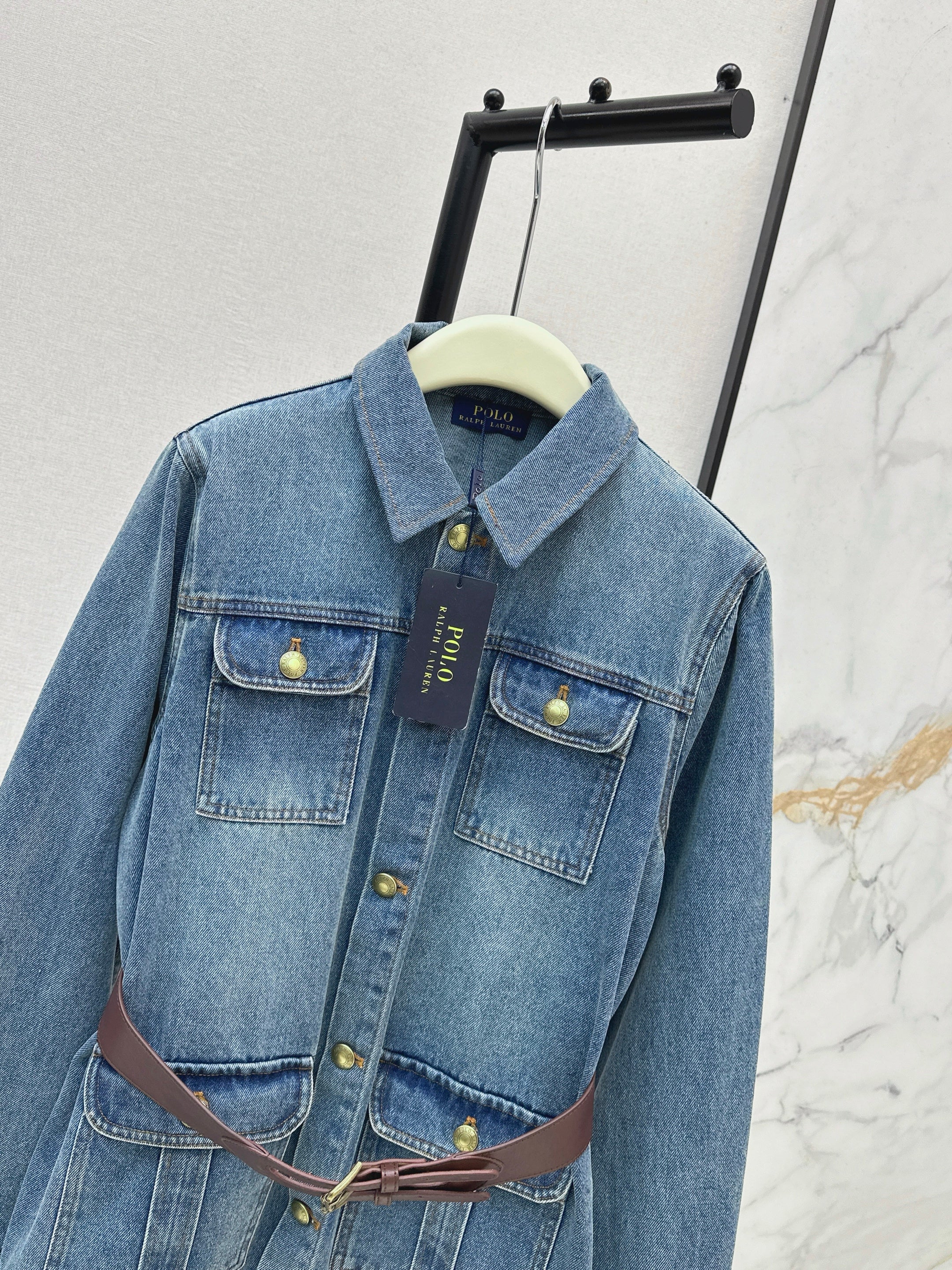 Vintage distressed denim jacket