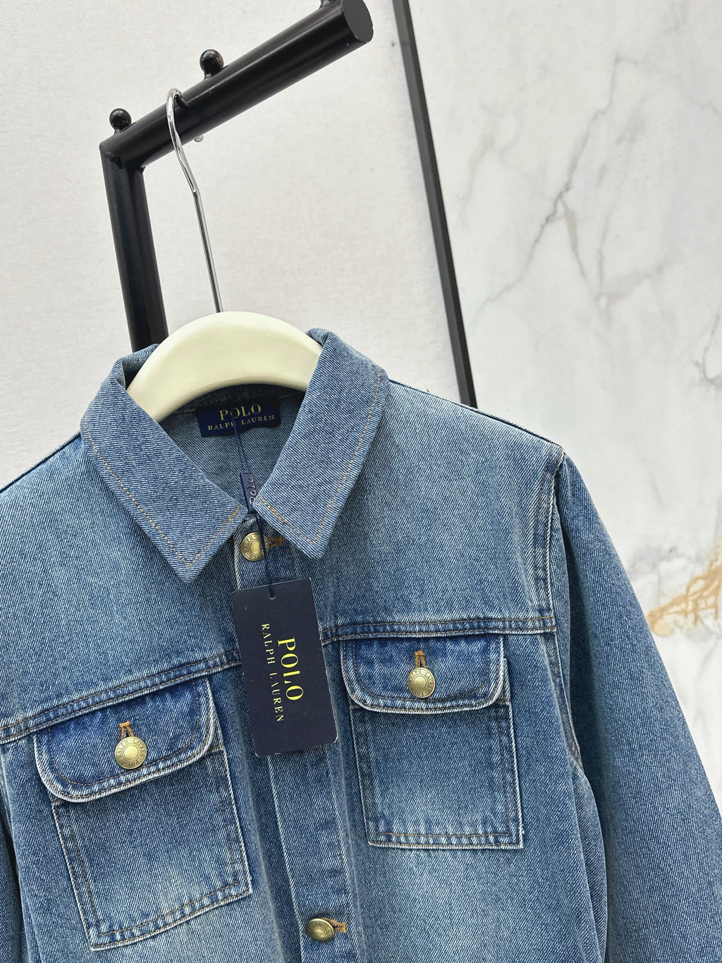 Vintage distressed denim jacket