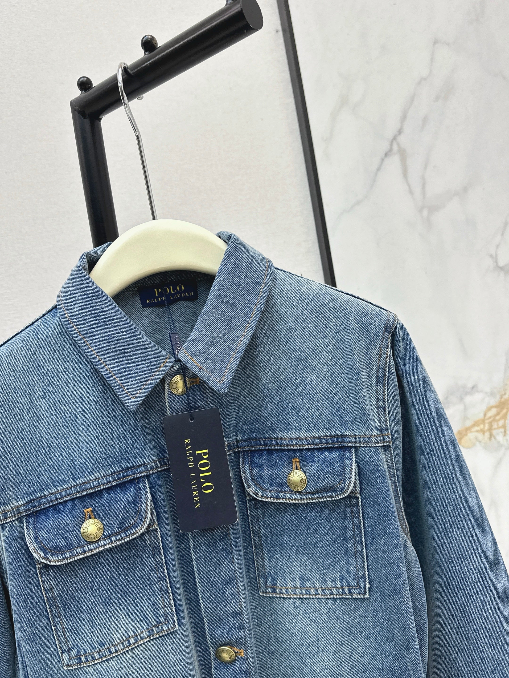 Vintage distressed denim jacket
