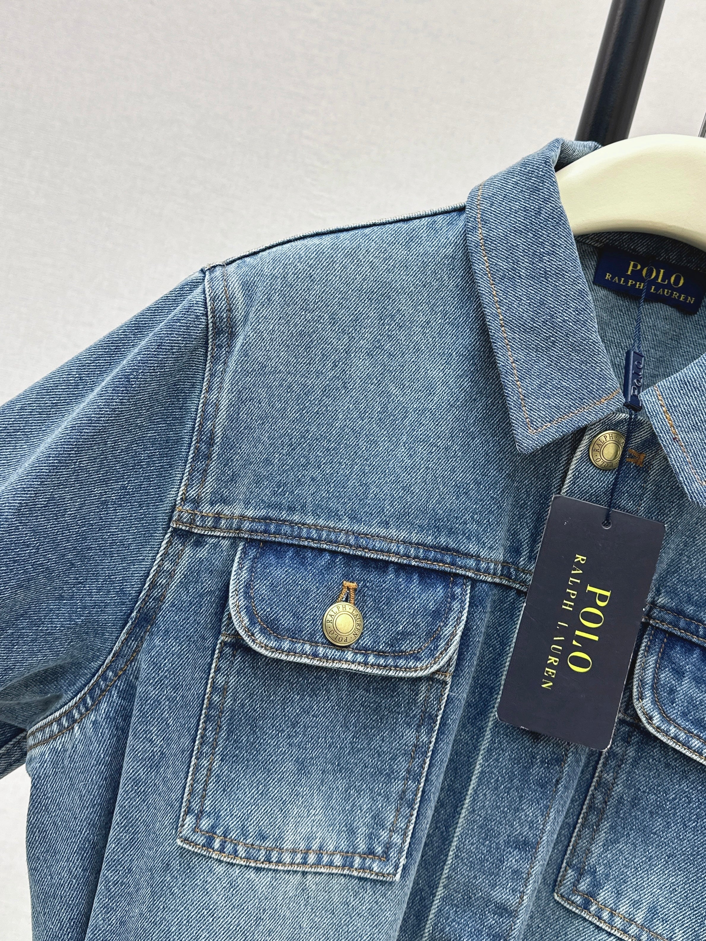 Vintage distressed denim jacket