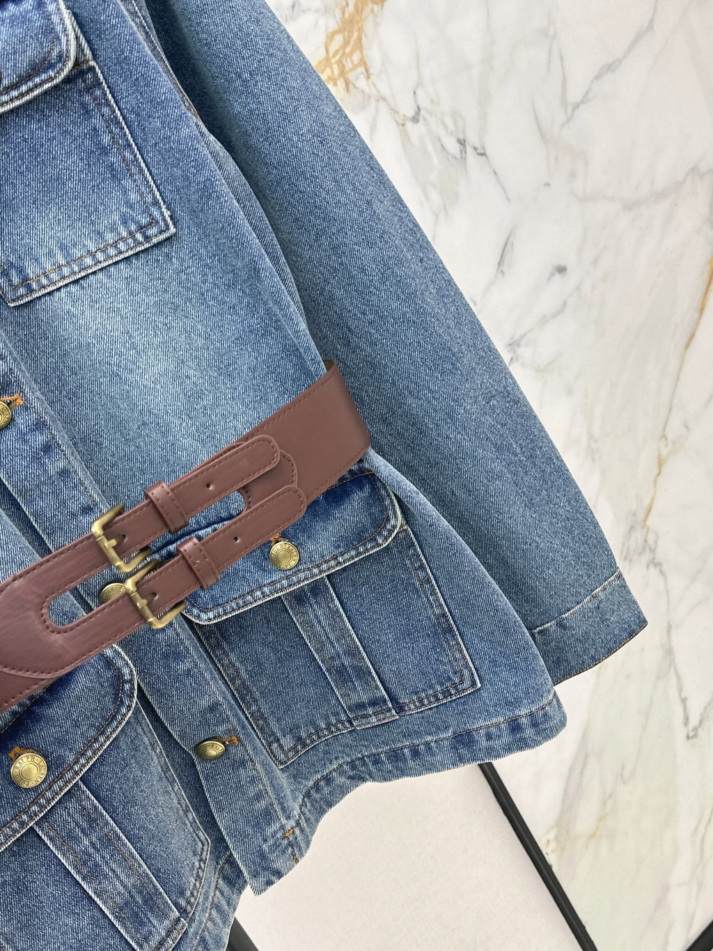 Vintage distressed denim jacket