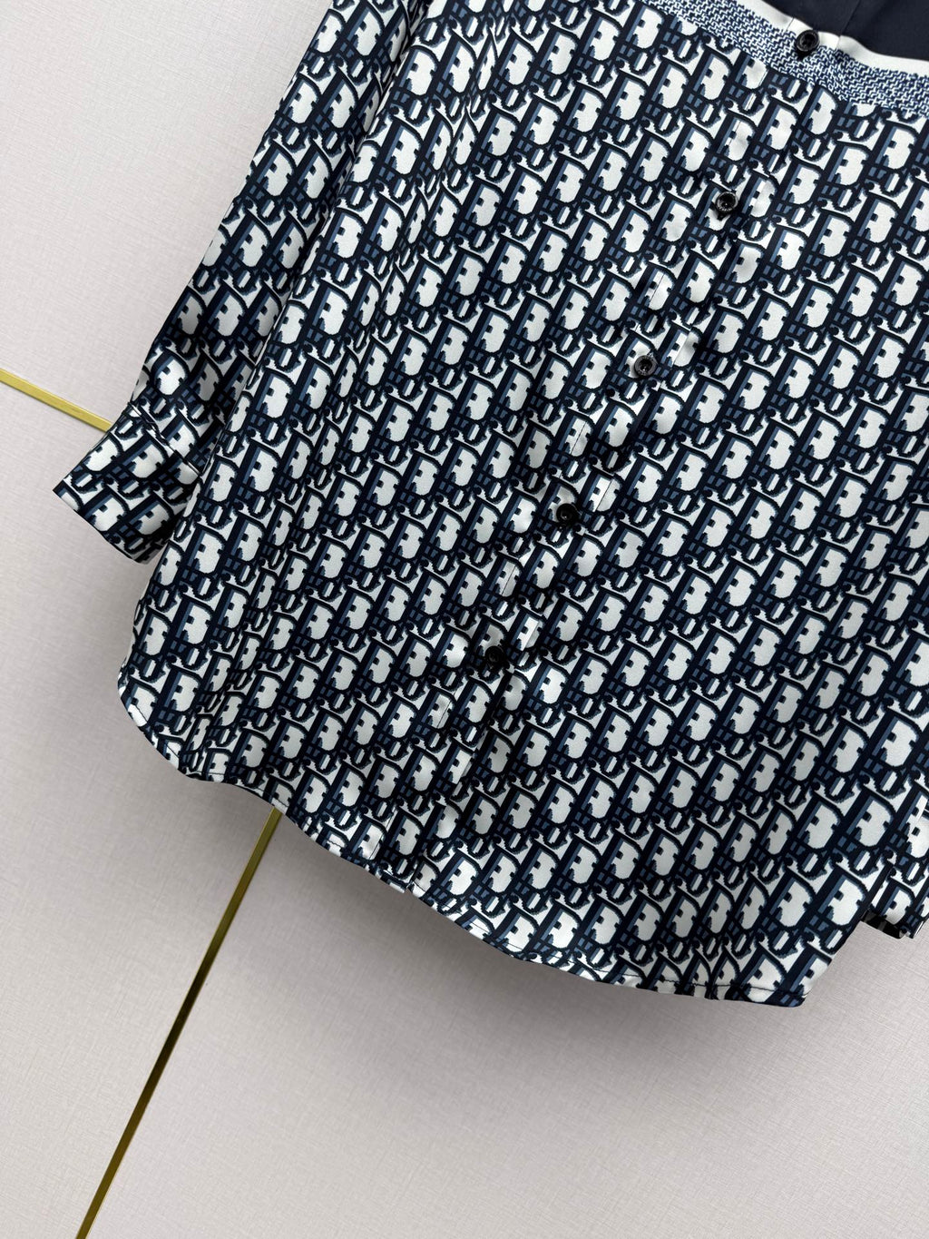 Printed color-blocked shirt