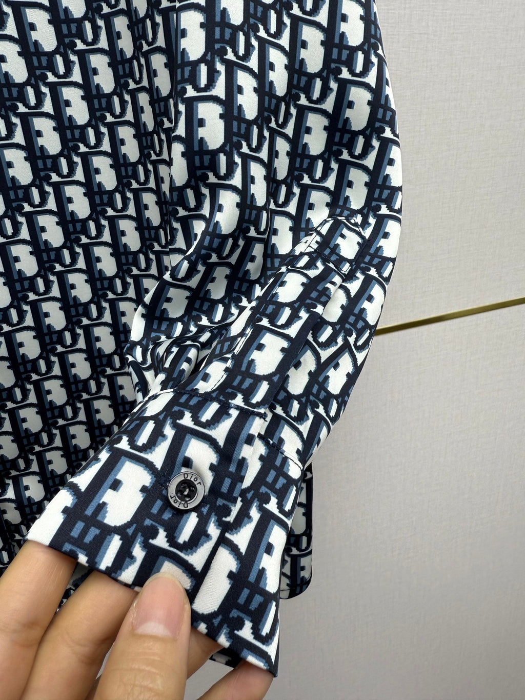 Printed color-blocked shirt