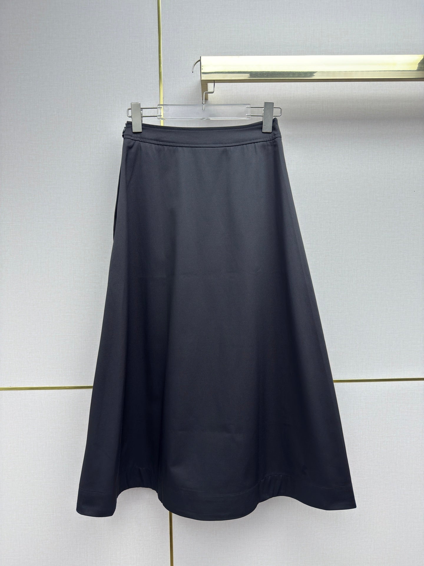 Side-button midi skirt