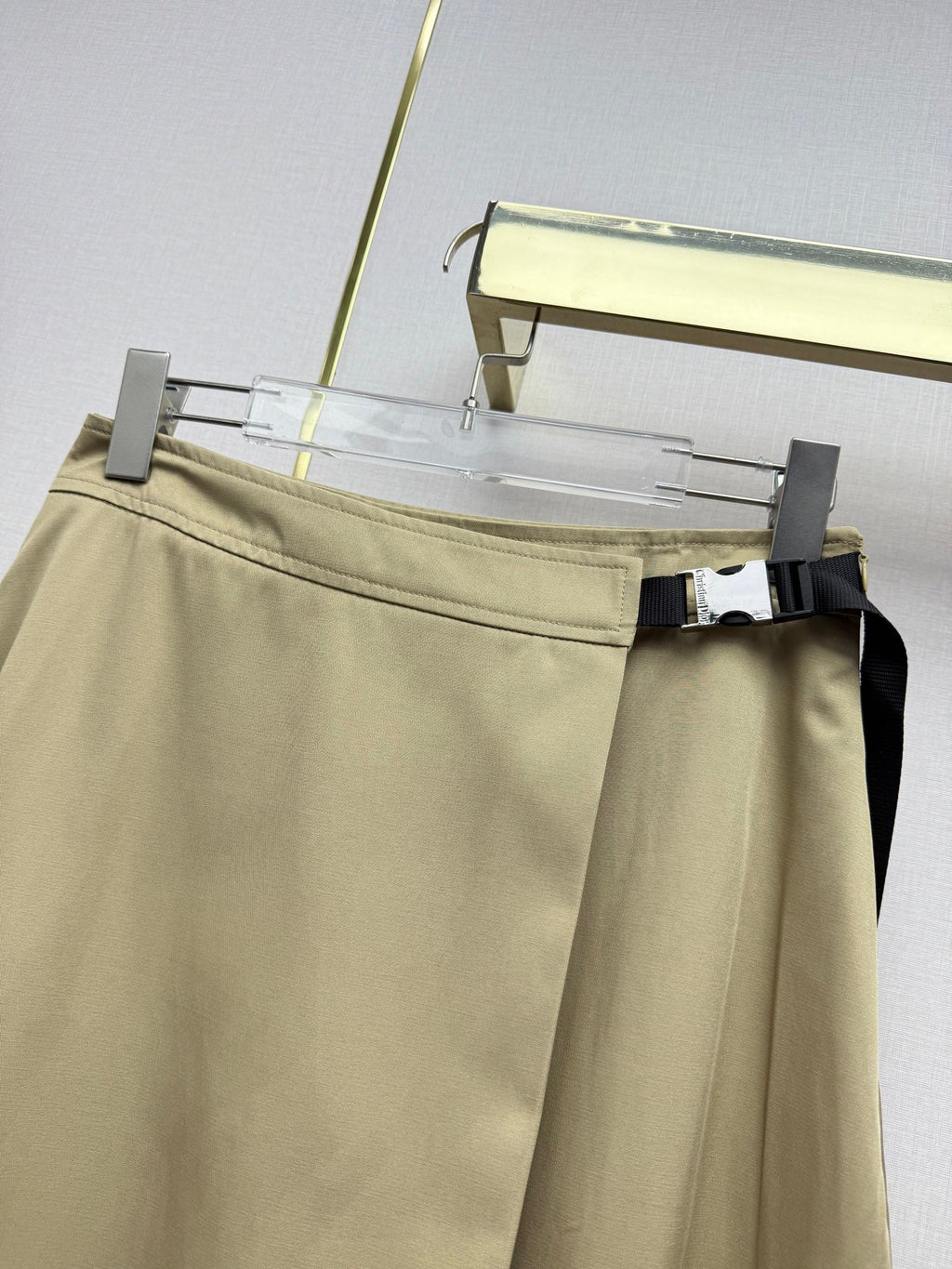 Side-button midi skirt