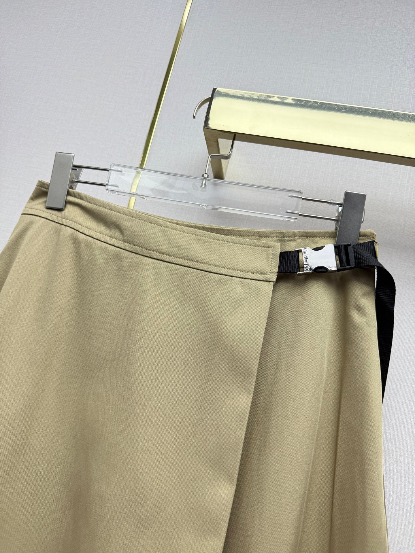 Side-button midi skirt