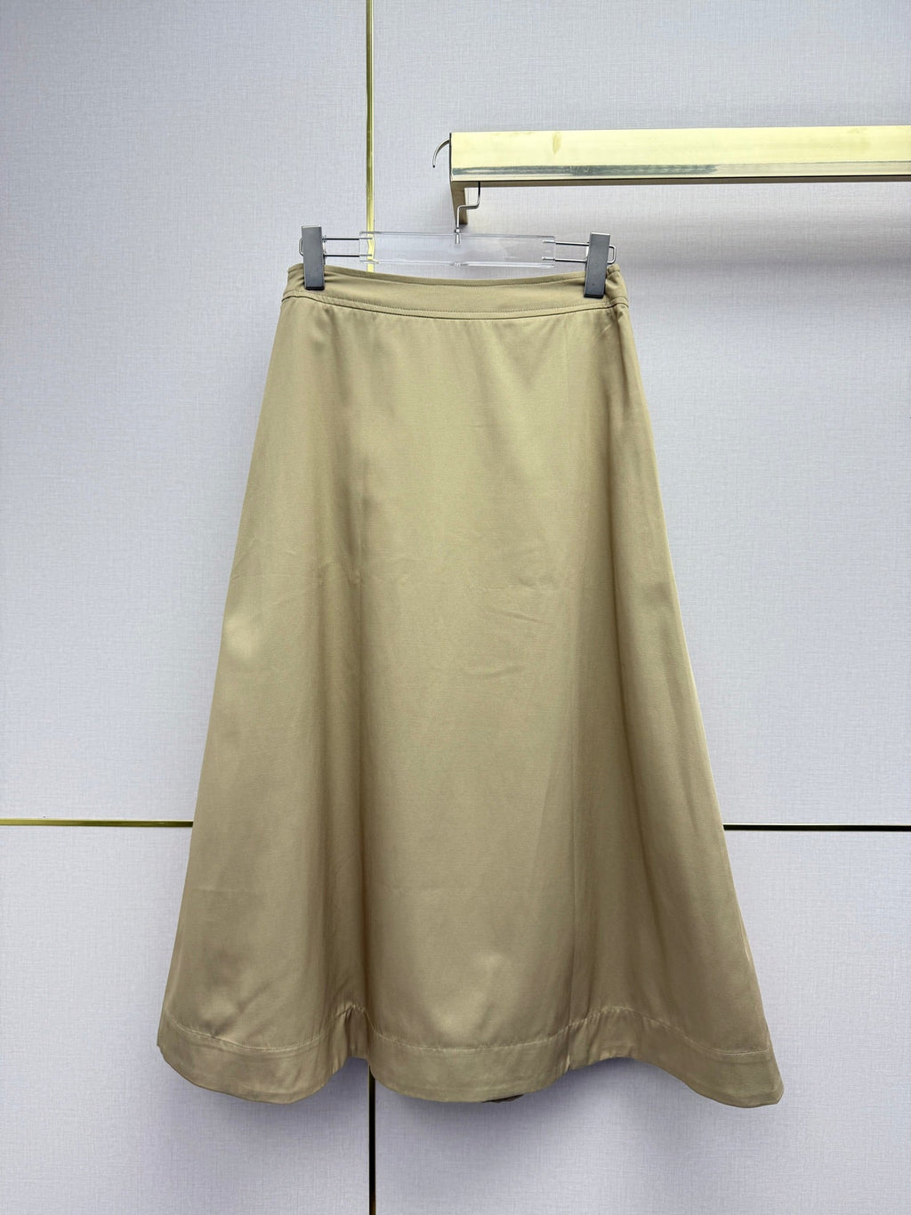 Side-button midi skirt