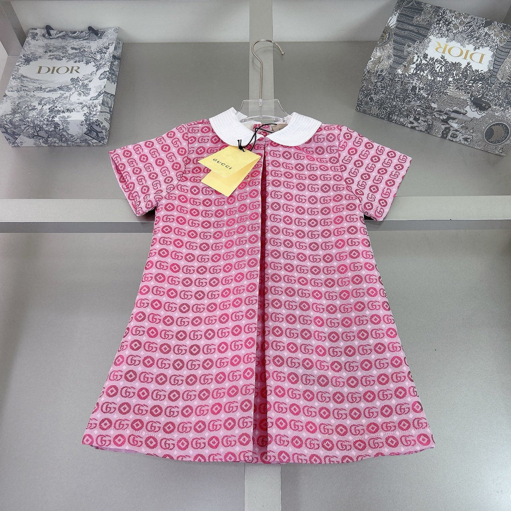 Peter Pan collar short-sleeved dress