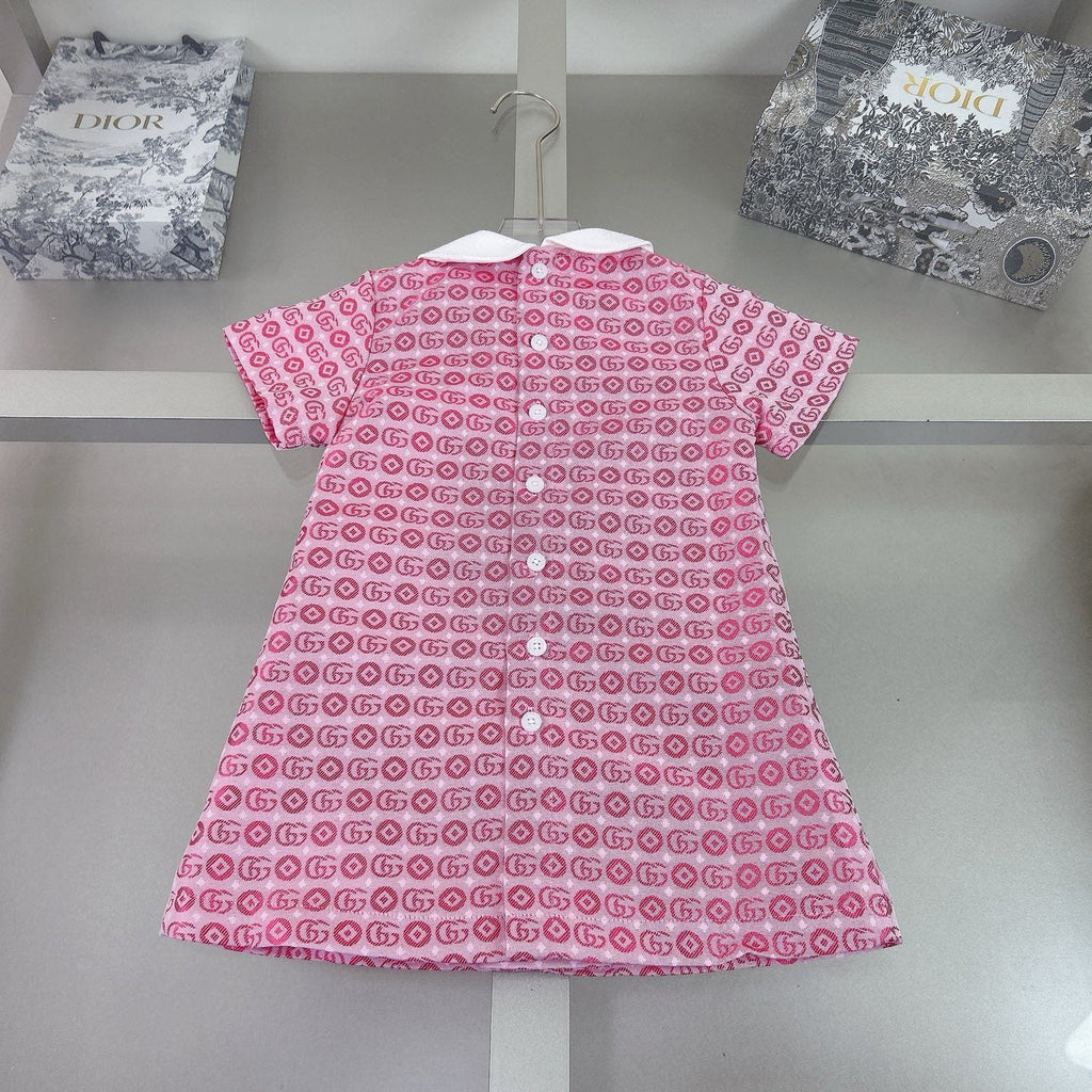 Peter Pan collar short-sleeved dress