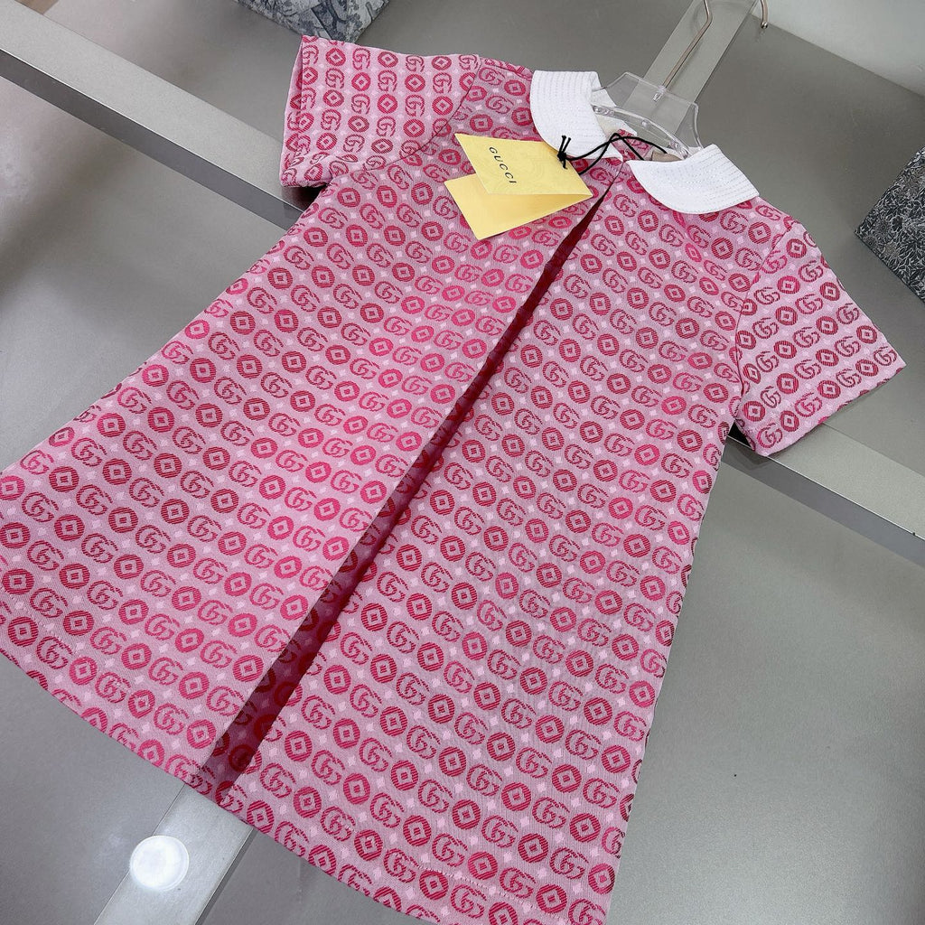 Peter Pan collar short-sleeved dress