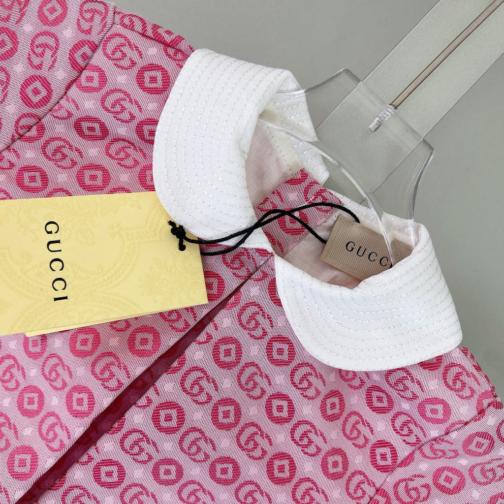 Peter Pan collar short-sleeved dress