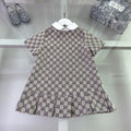 Lace-trimmed collar dress