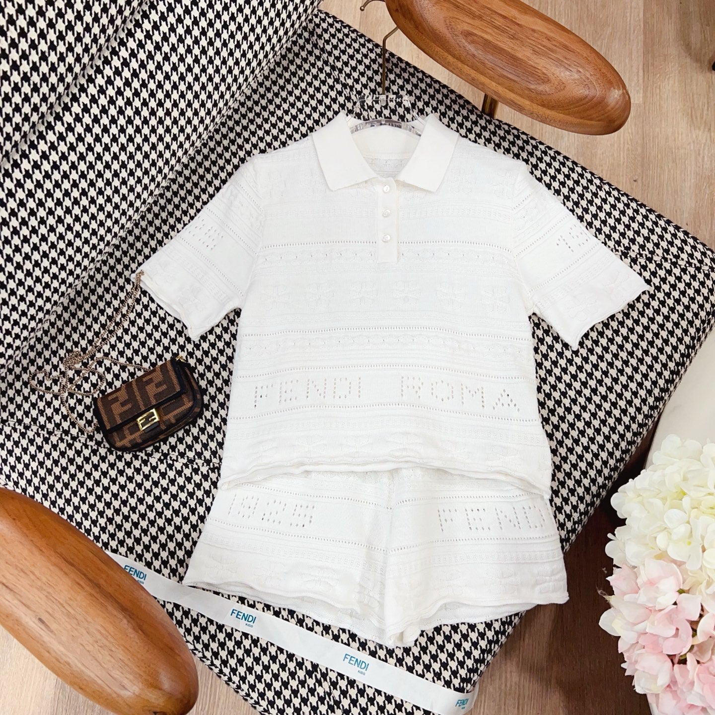 White openwork set