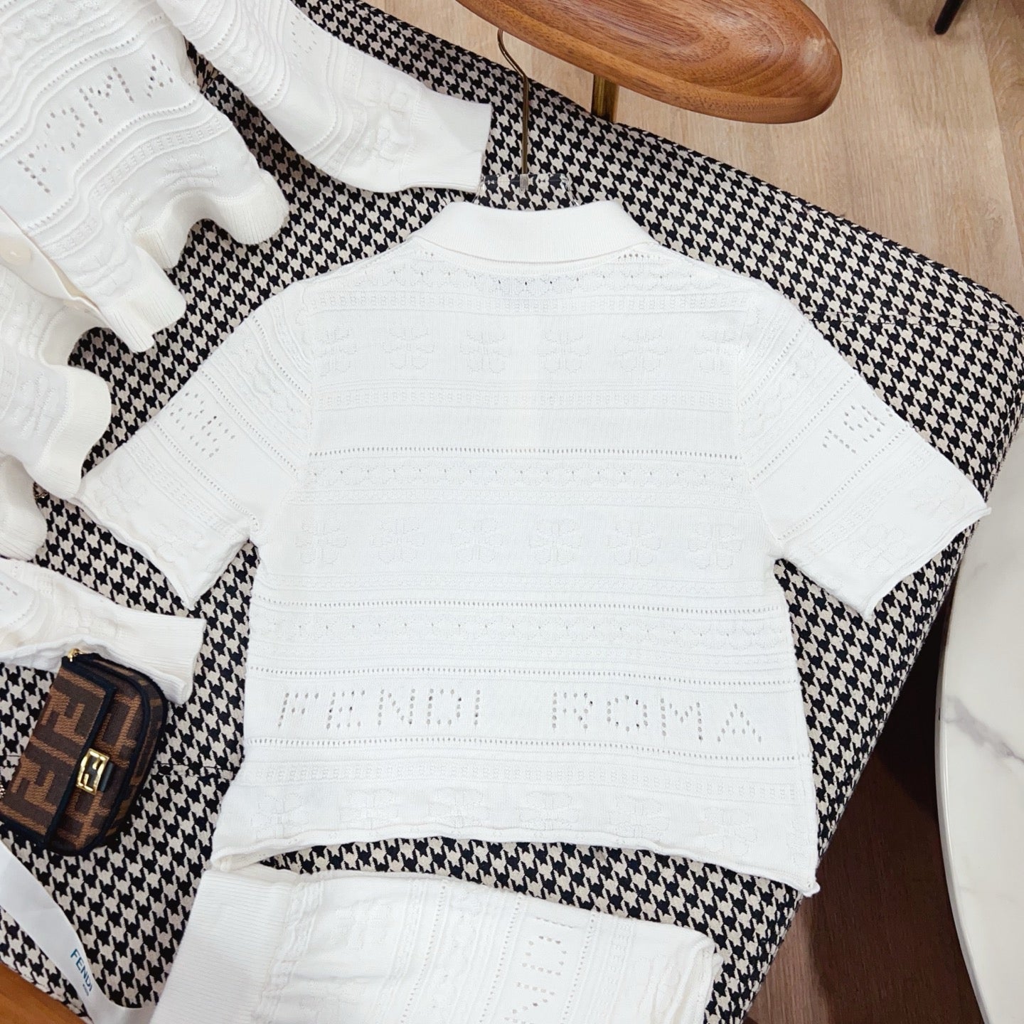 White openwork set