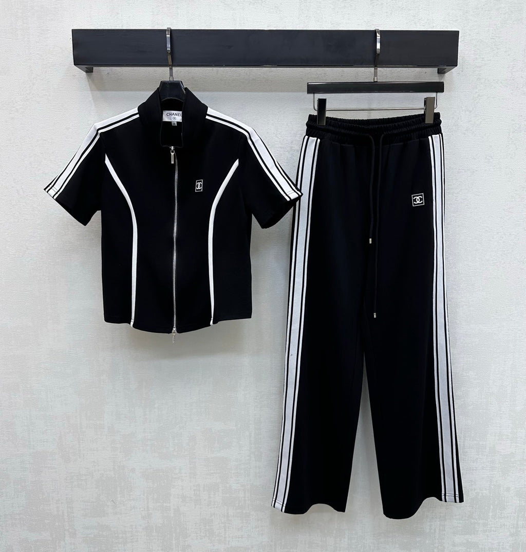Stand-up collar, color-blocked, slim-fit suit
