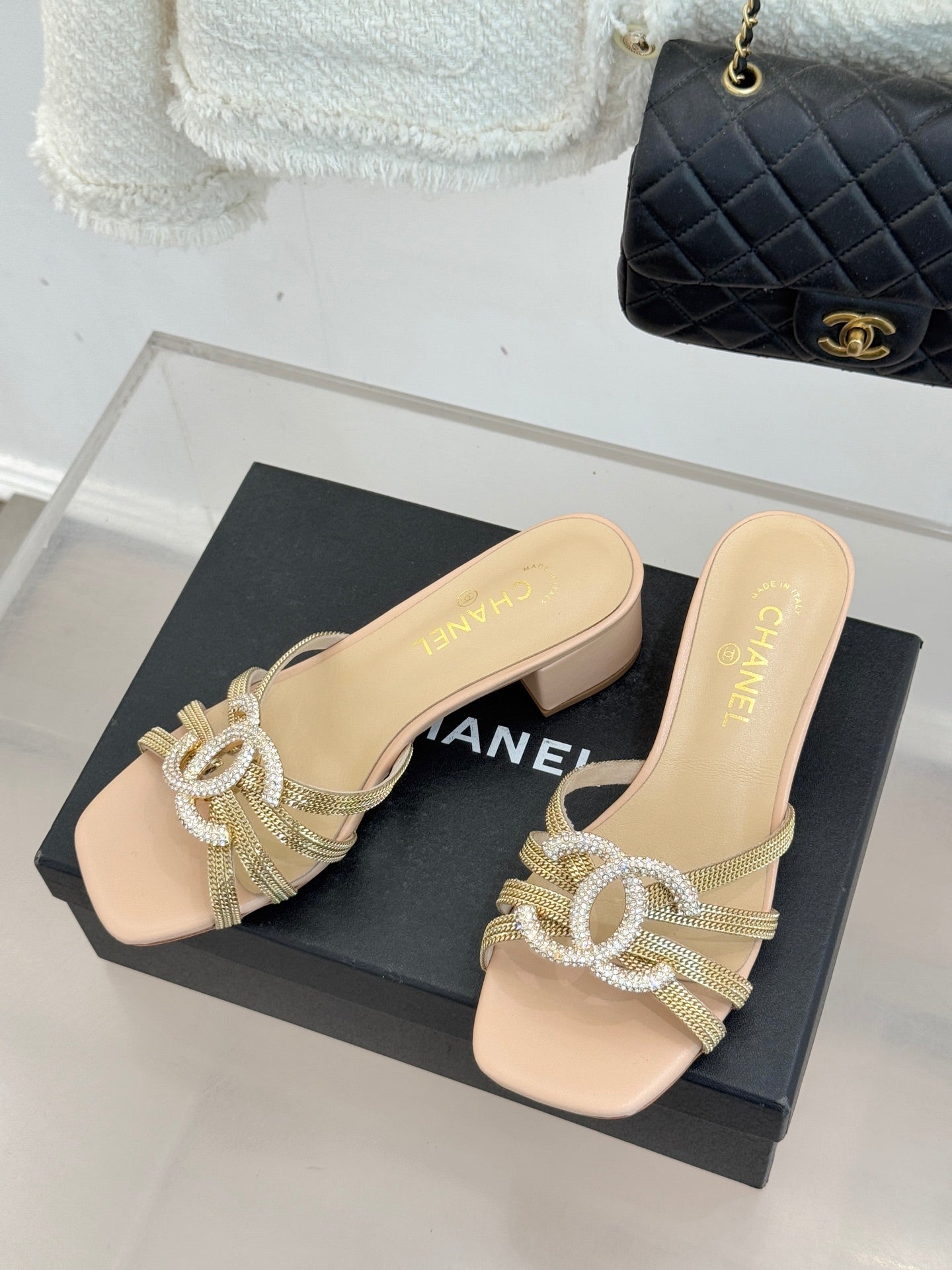 High-heeled sandals