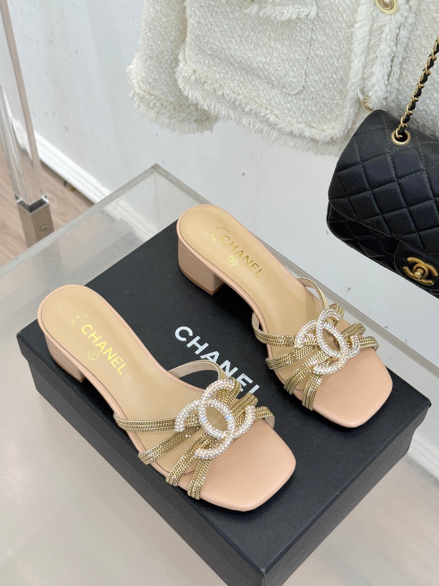 High-heeled sandals