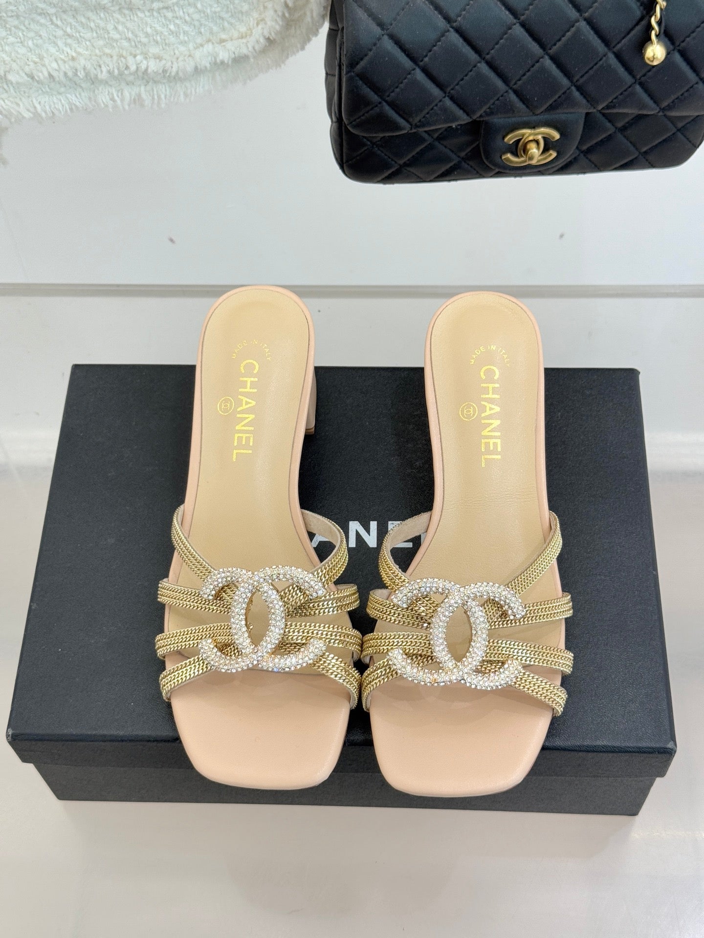 High-heeled sandals