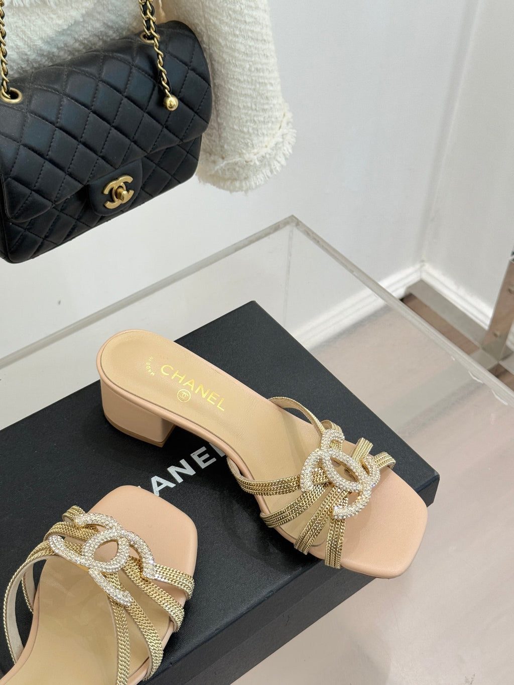 High-heeled sandals