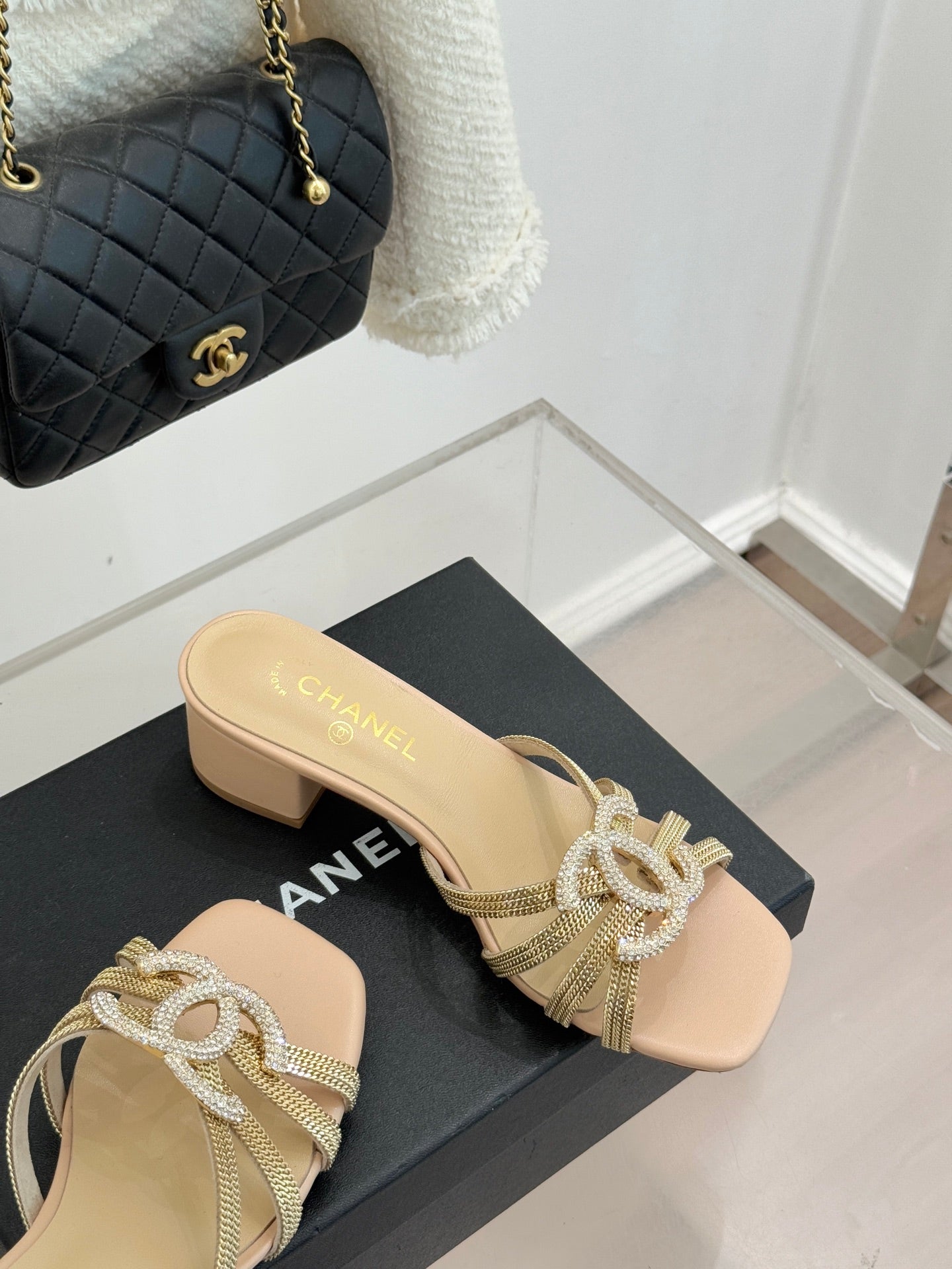 High-heeled sandals