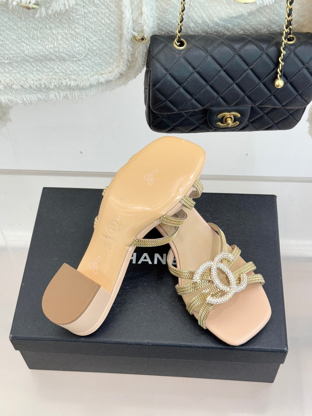 High-heeled sandals