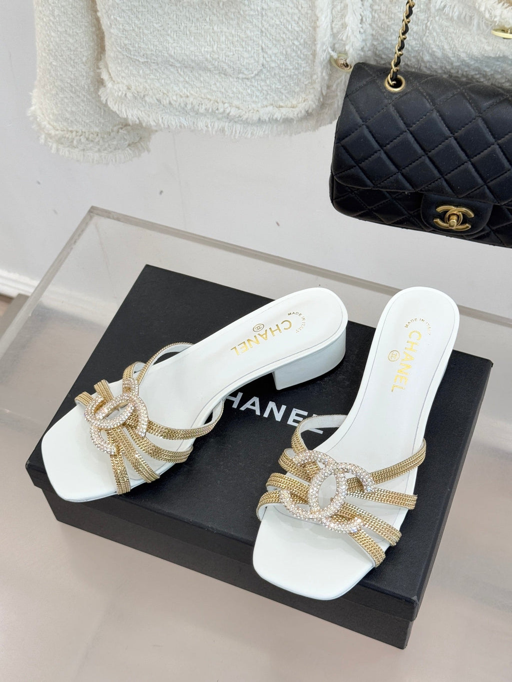 High-heeled sandals