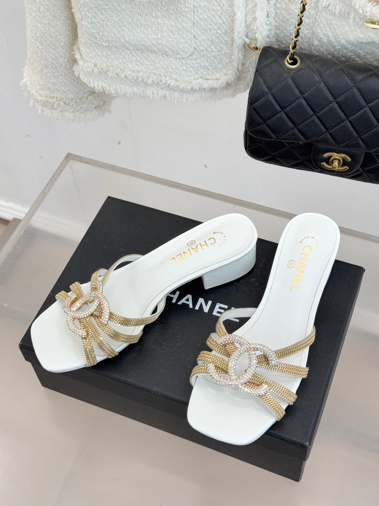 High-heeled sandals