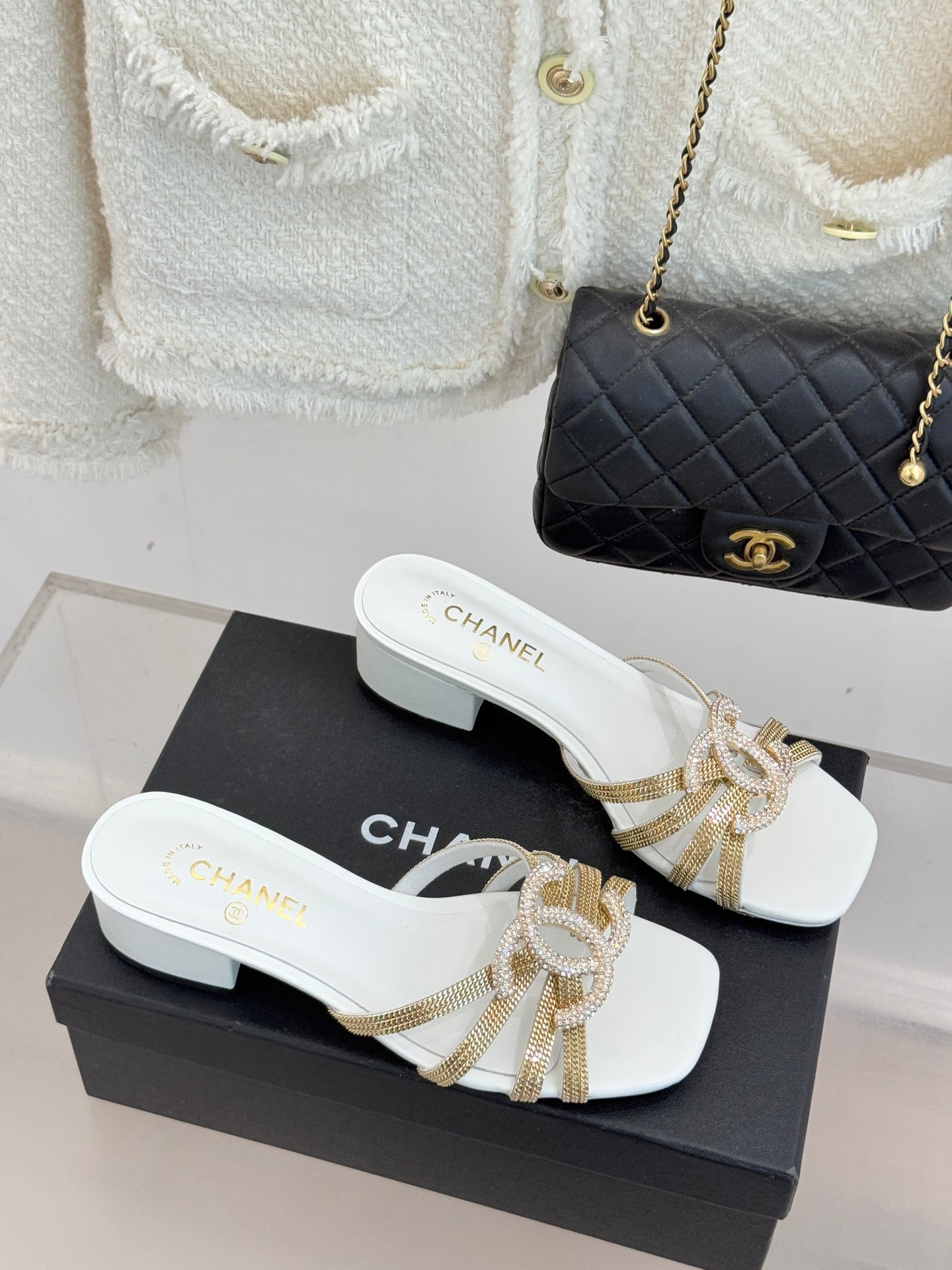 High-heeled sandals