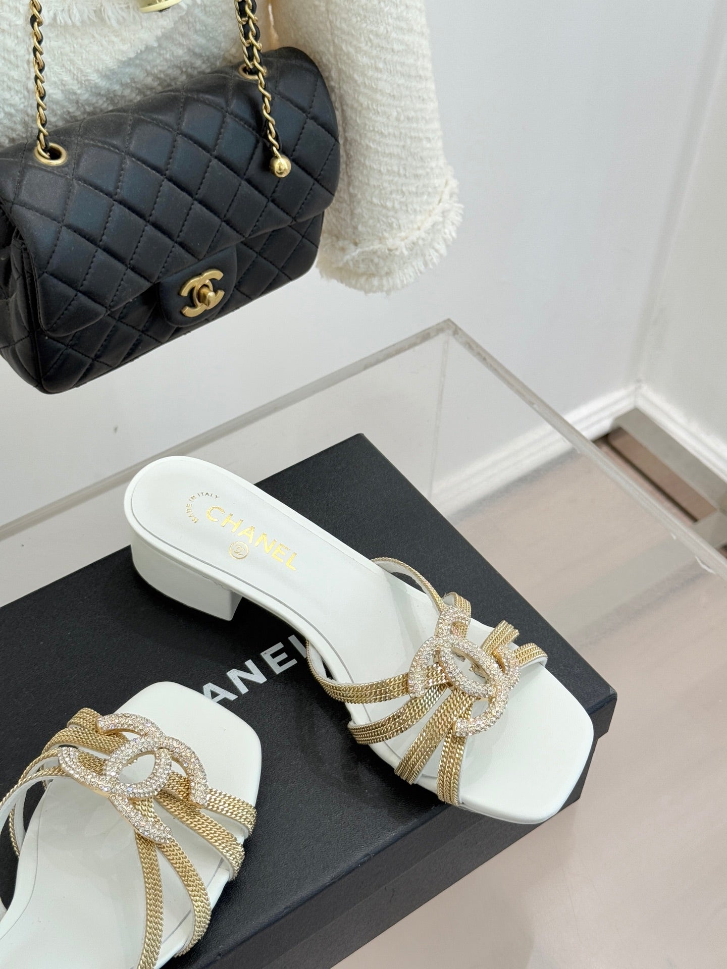 High-heeled sandals