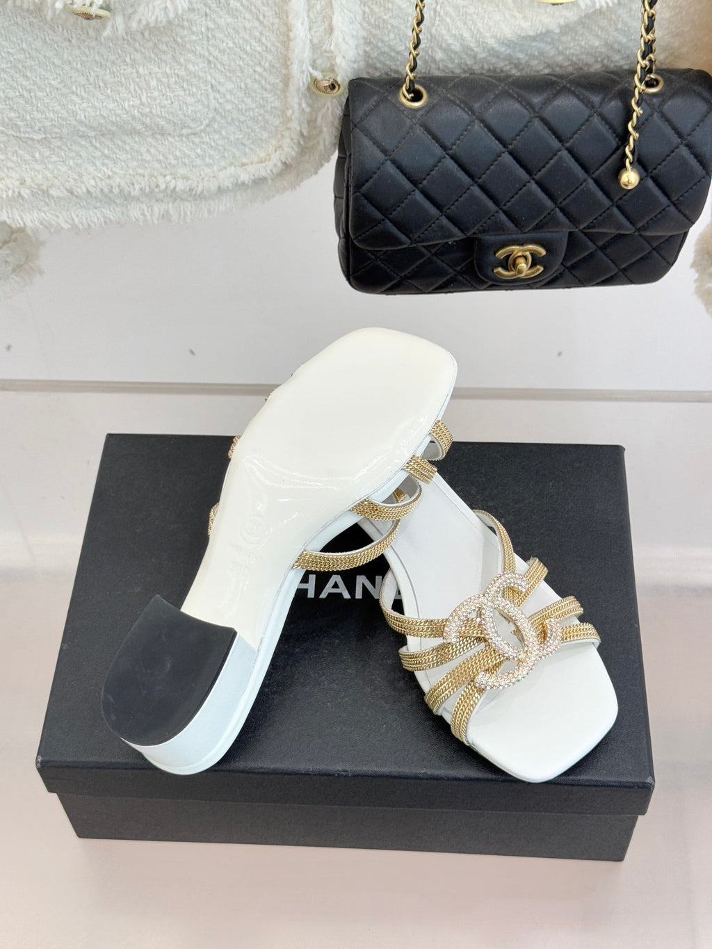 High-heeled sandals