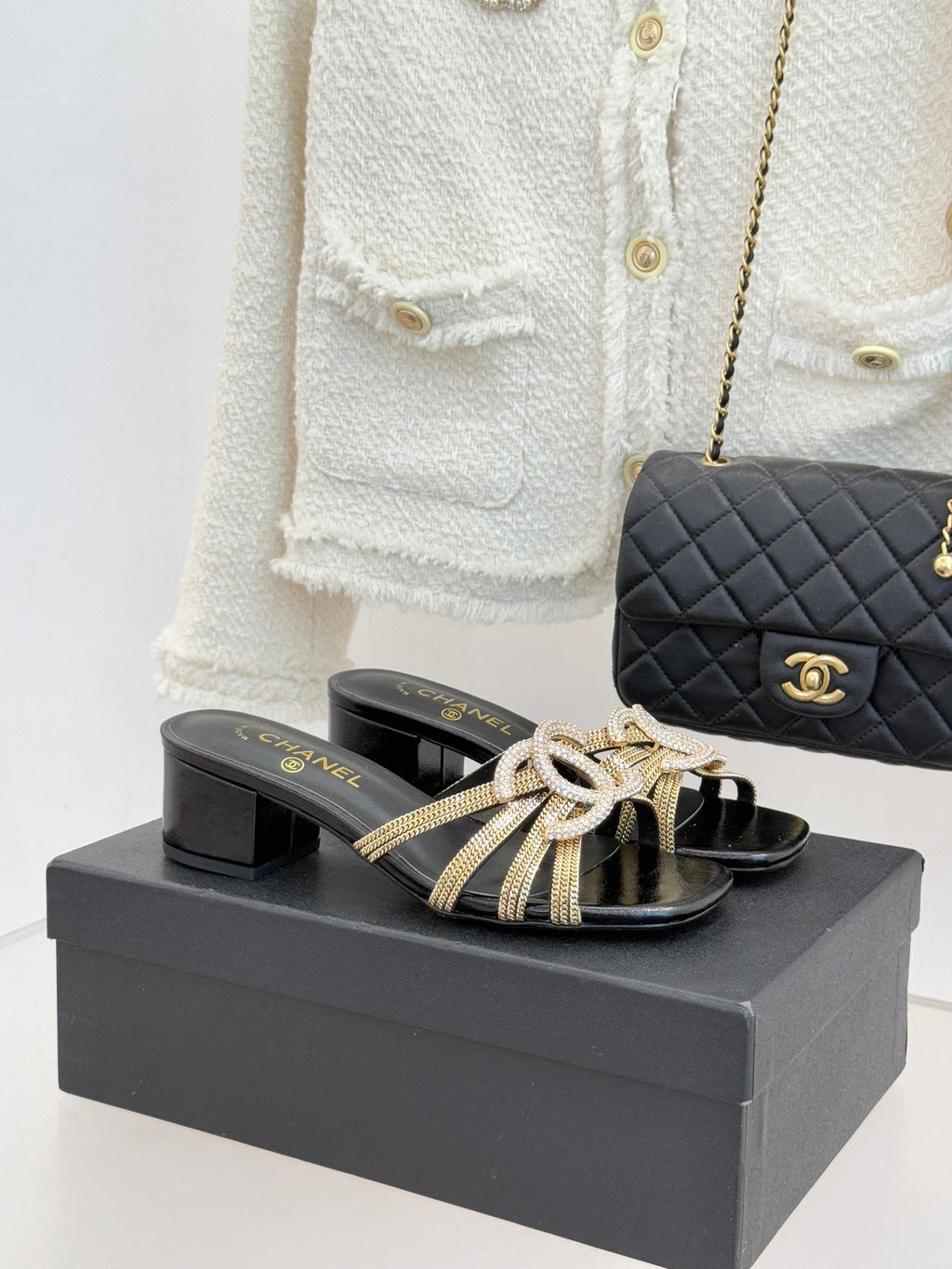 High-heeled sandals