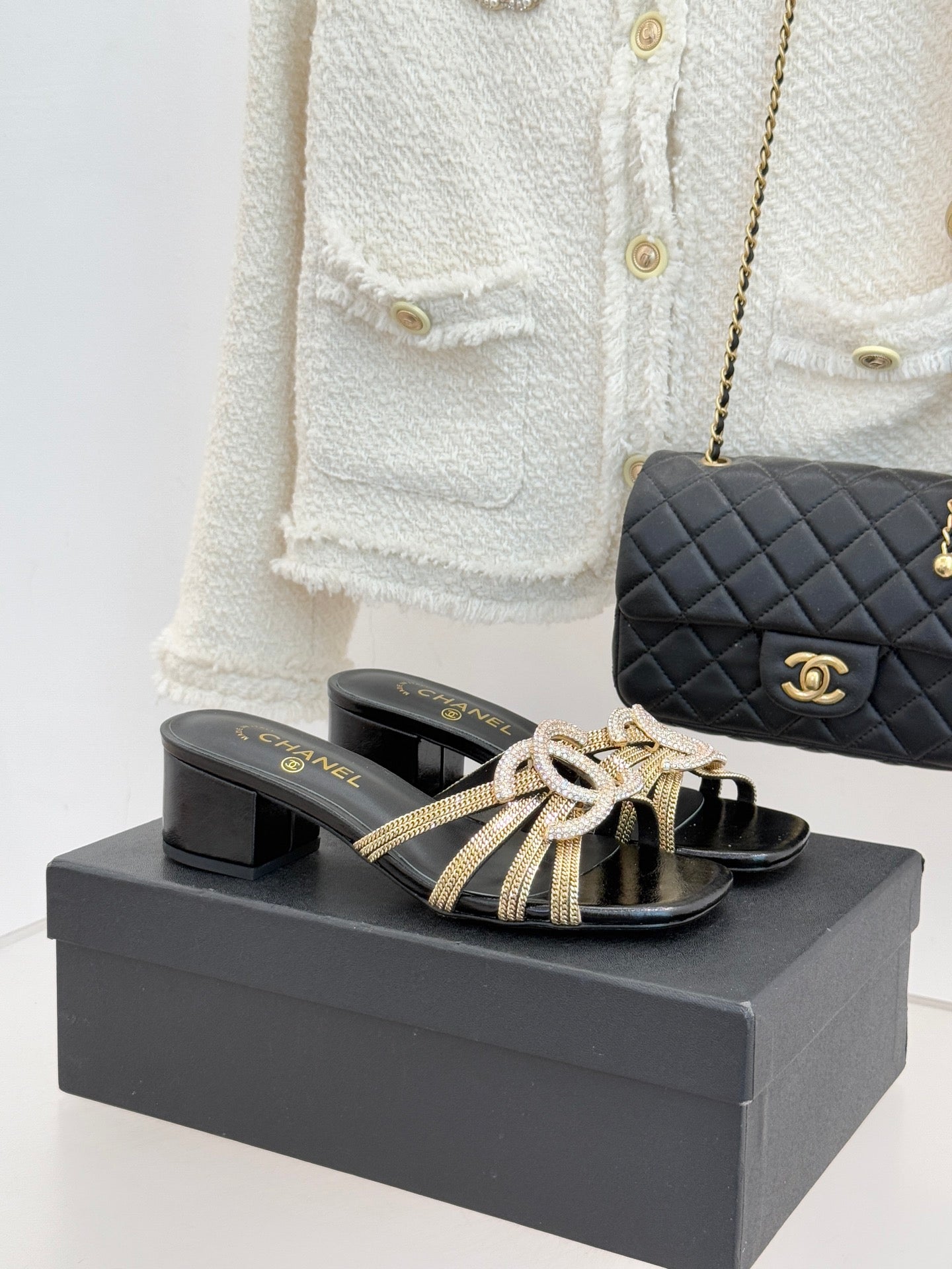 High-heeled sandals