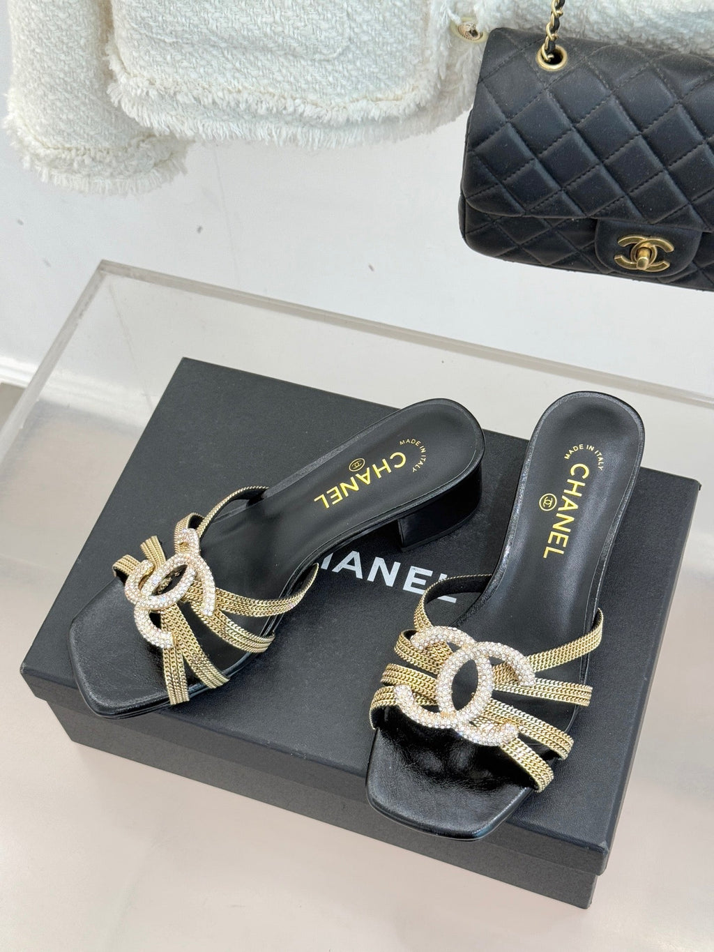 High-heeled sandals