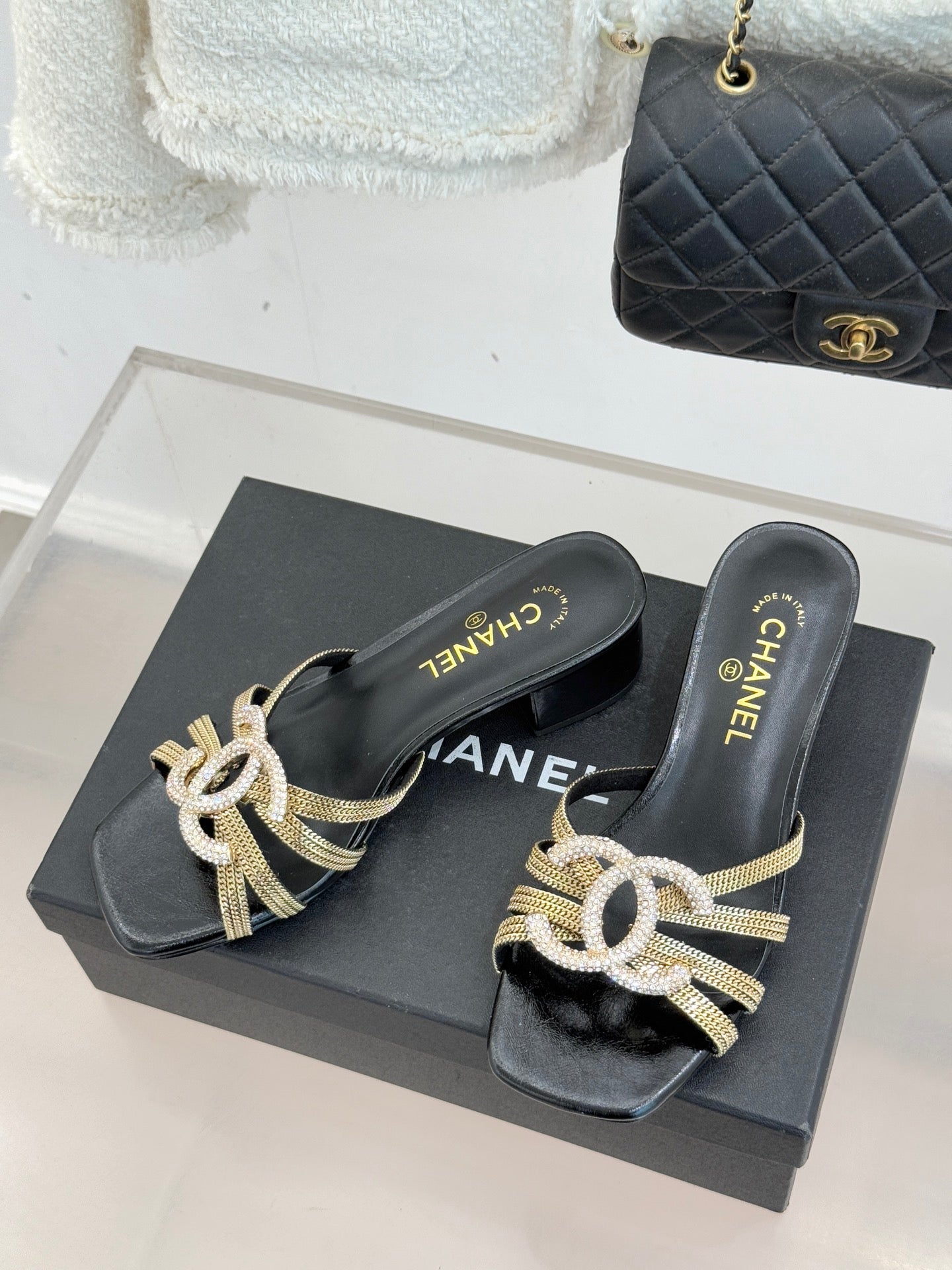 High-heeled sandals
