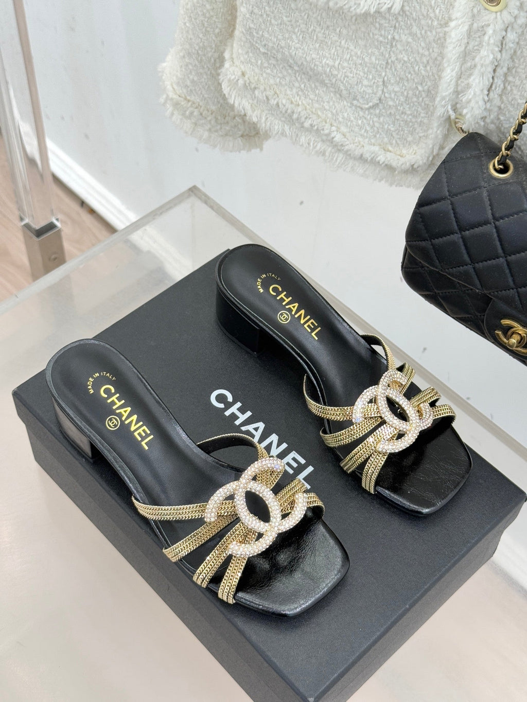 High-heeled sandals