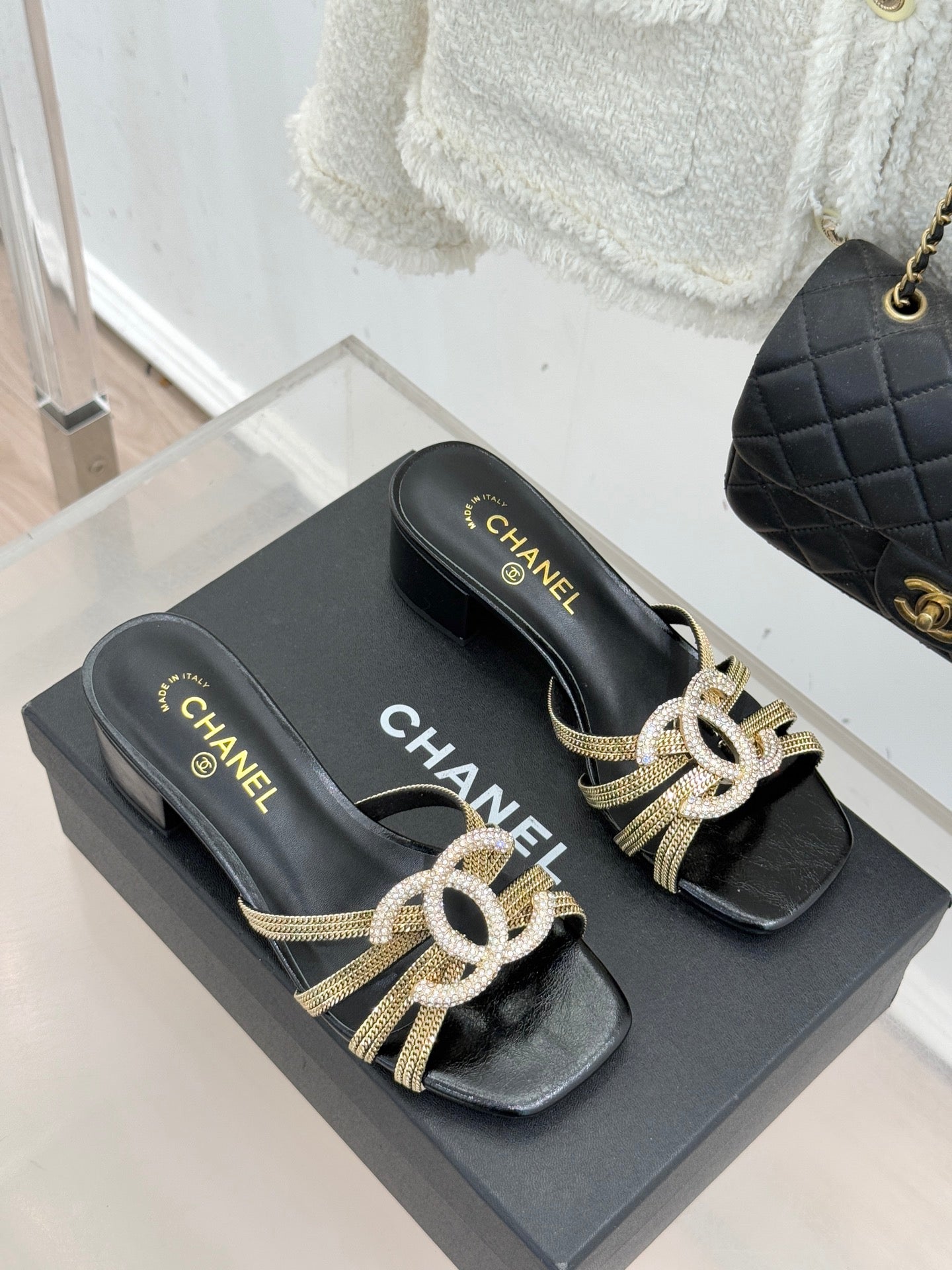 High-heeled sandals