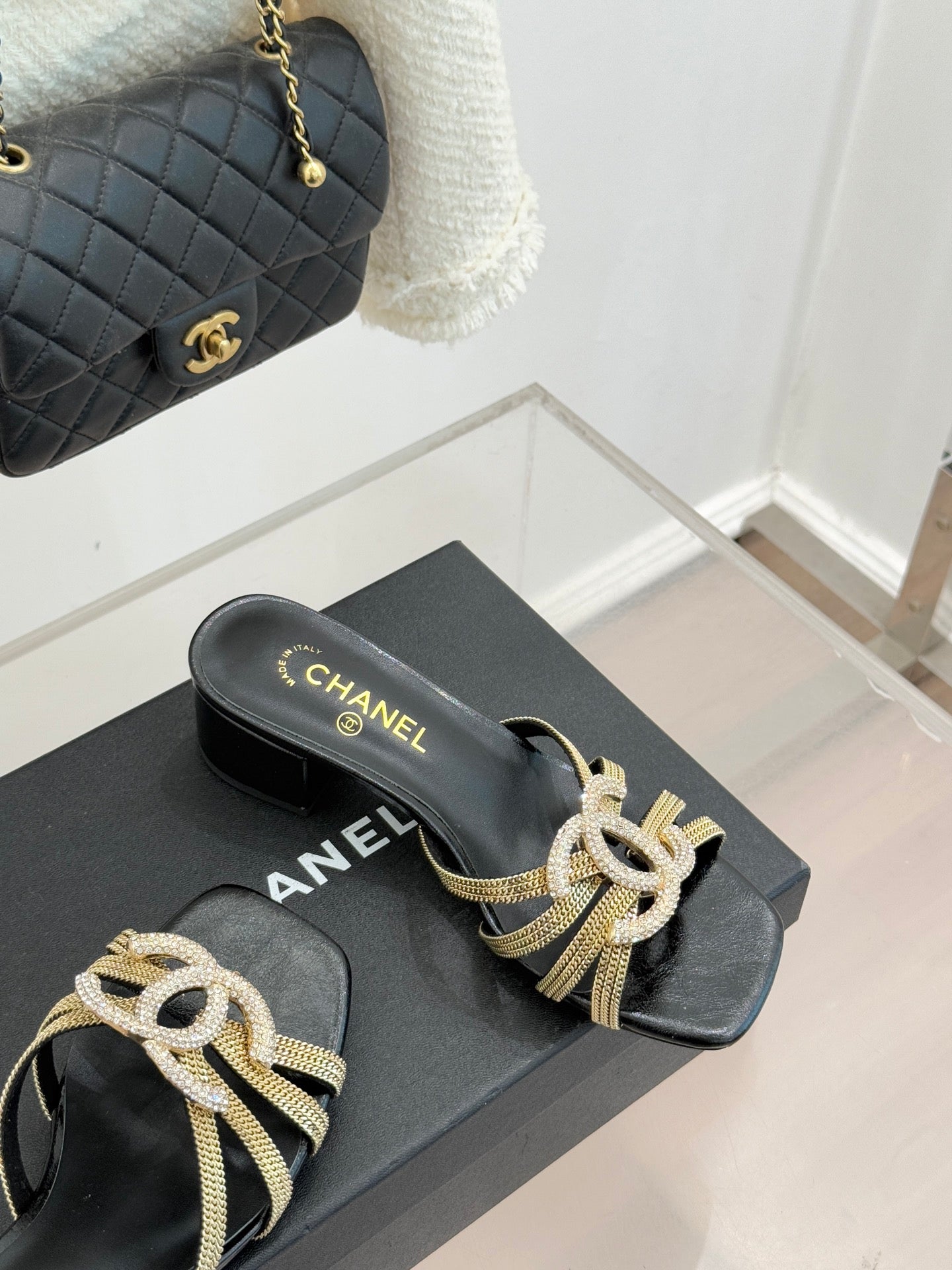 High-heeled sandals