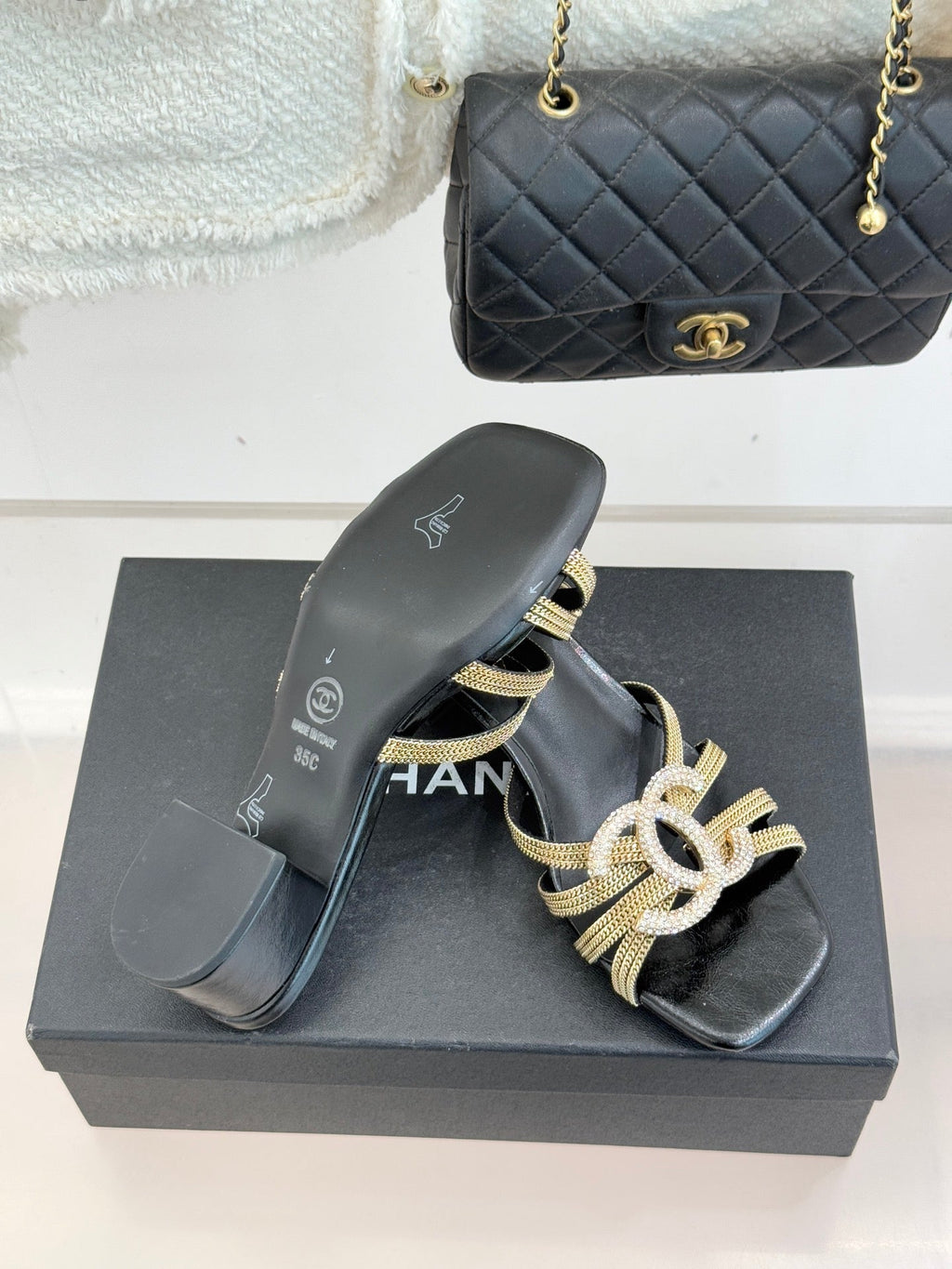 High-heeled sandals
