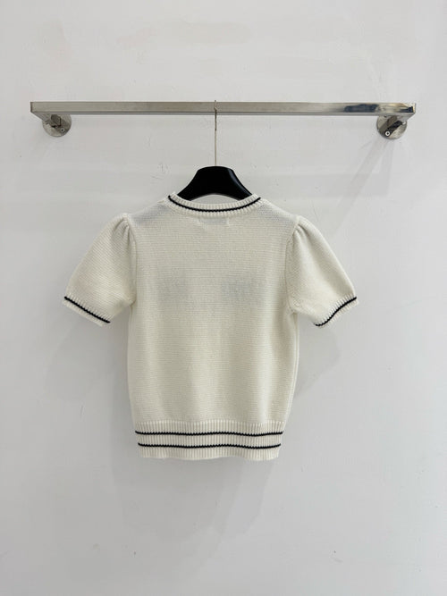 Five-pointed star logo crew neck sweater