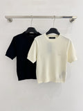 Simple solid color short-sleeved T-shirt
