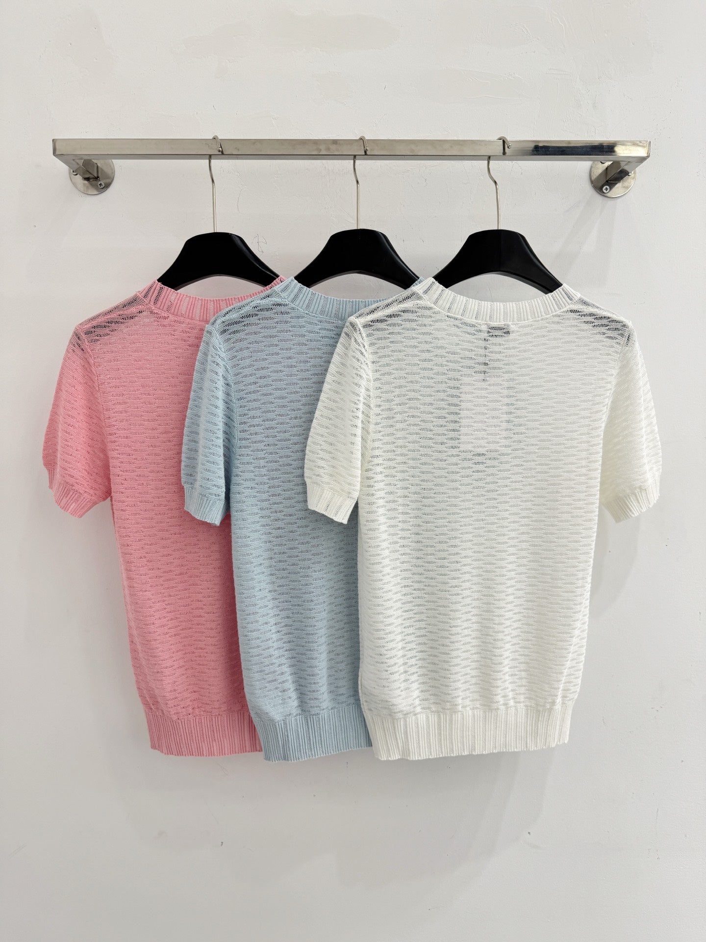 Openwork vest knit sweater