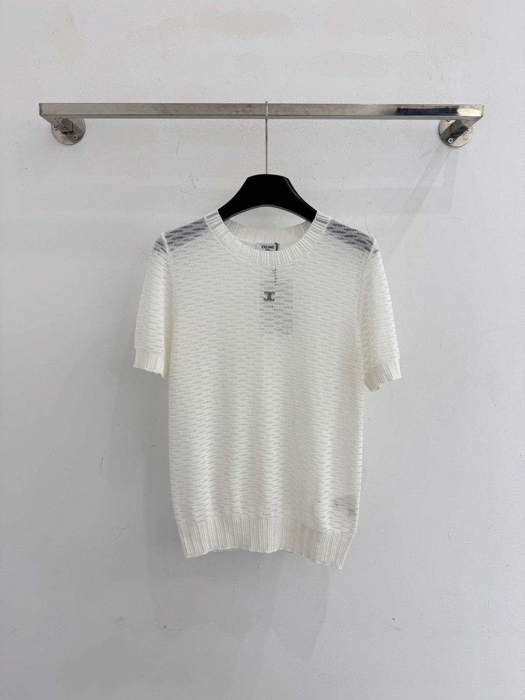 Openwork vest knit sweater