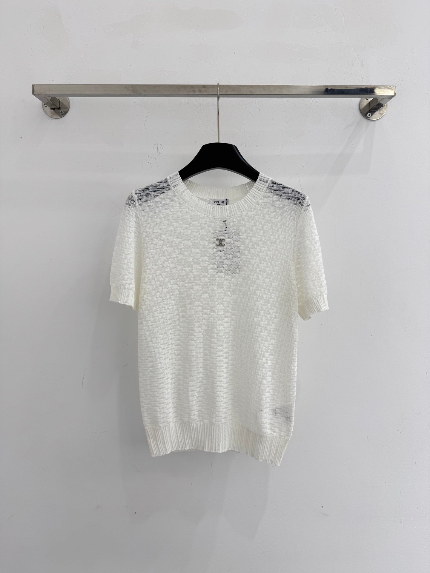 Openwork vest knit sweater