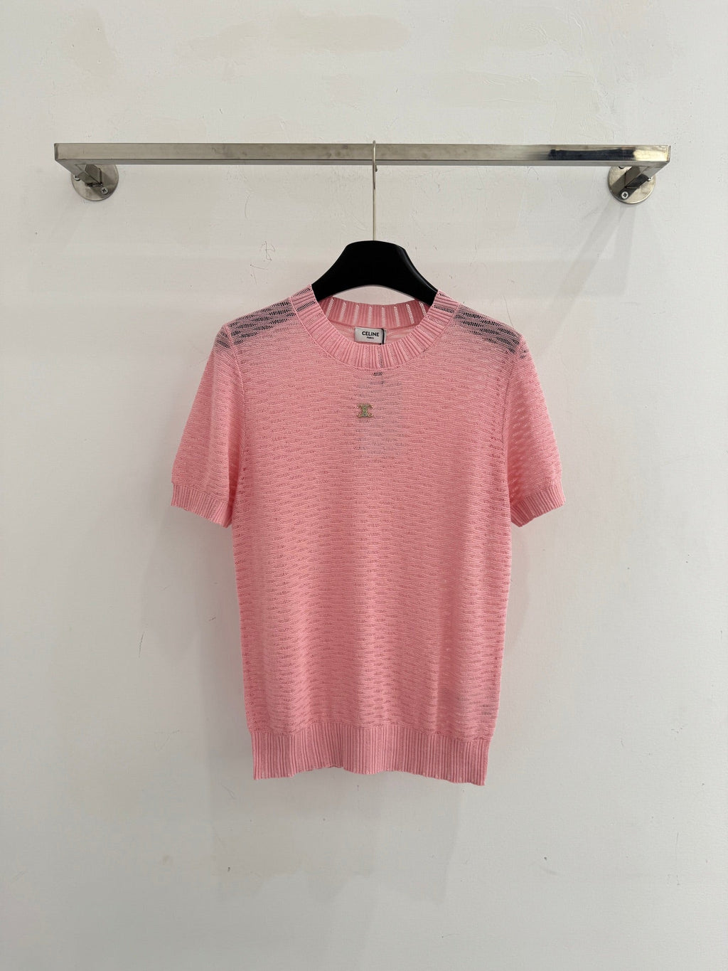 Openwork vest knit sweater