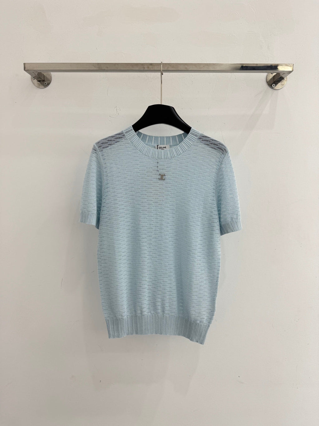 Openwork vest knit sweater