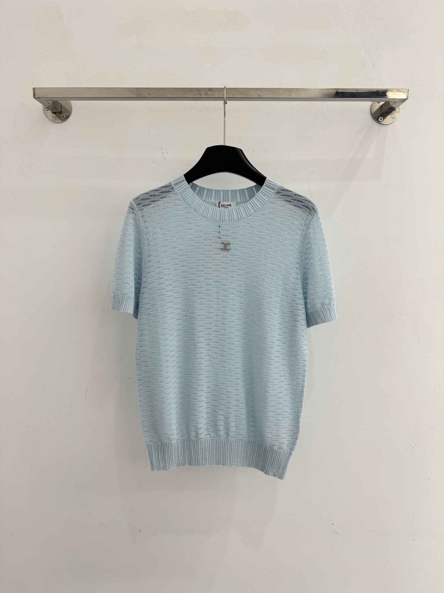 Openwork vest knit sweater