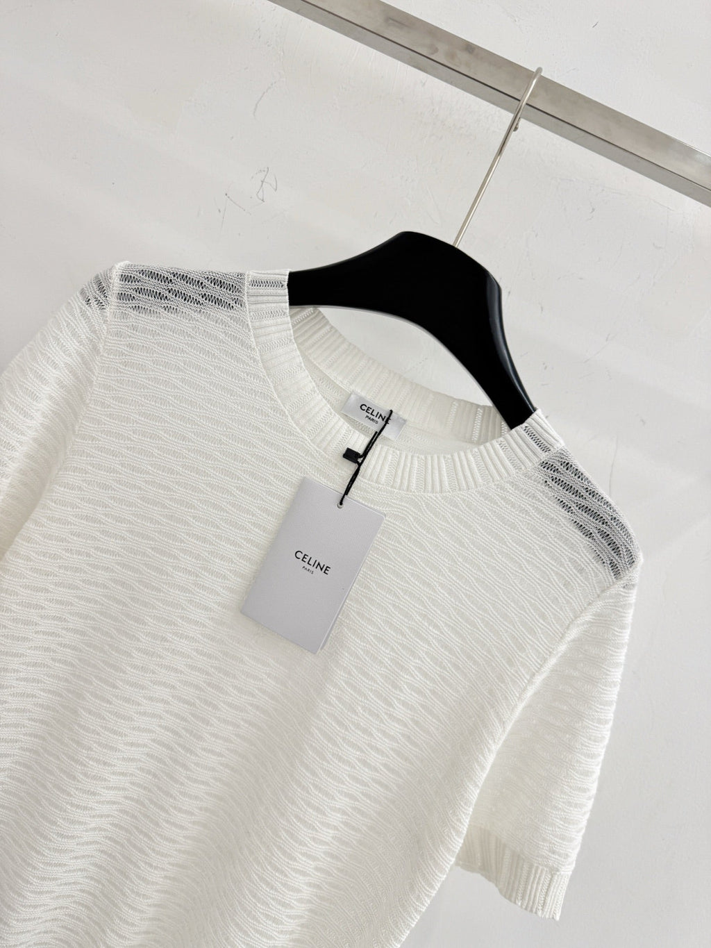 Openwork vest knit sweater