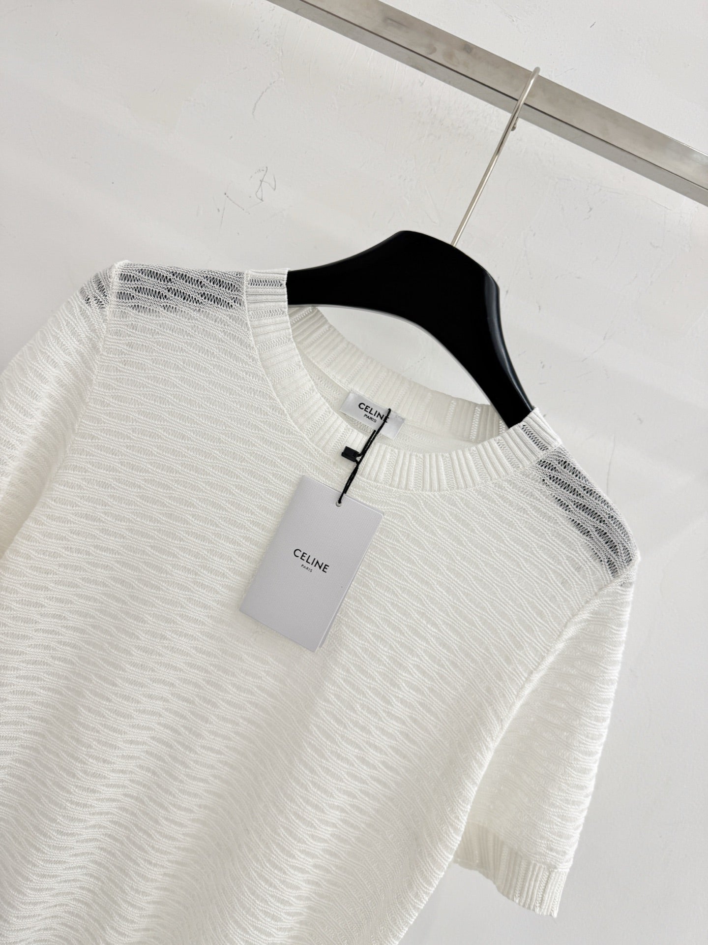 Openwork vest knit sweater